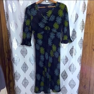 VTG The Limited Y2K 100% Silk Floral MIDI Dress